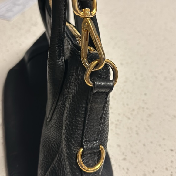 PRADA Vitello Daino Tote black leather with crossbody strap great condition - Picture 12 of 15